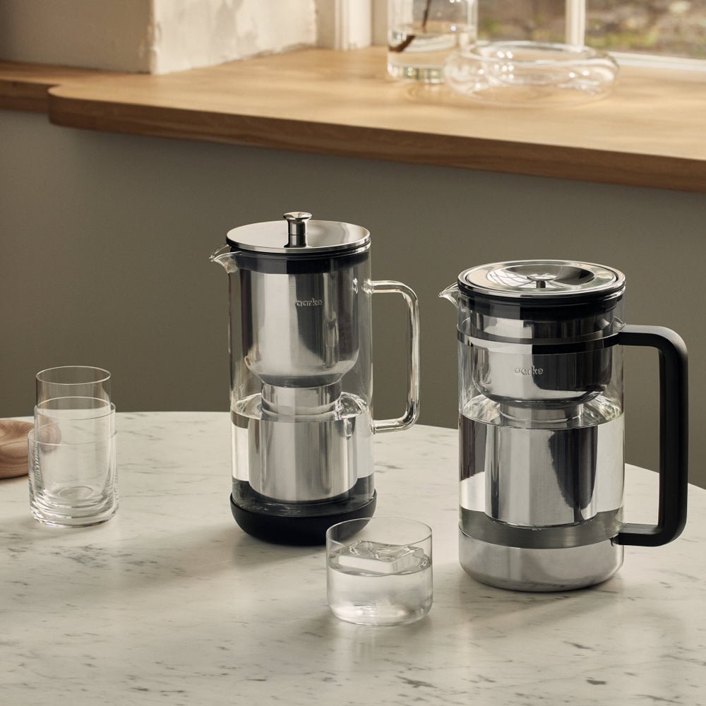 Differences between Aarke Purifier vs Purifier Large water filter jugs