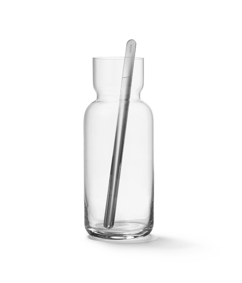 Aarke crystal glass carafe with mixing spoon